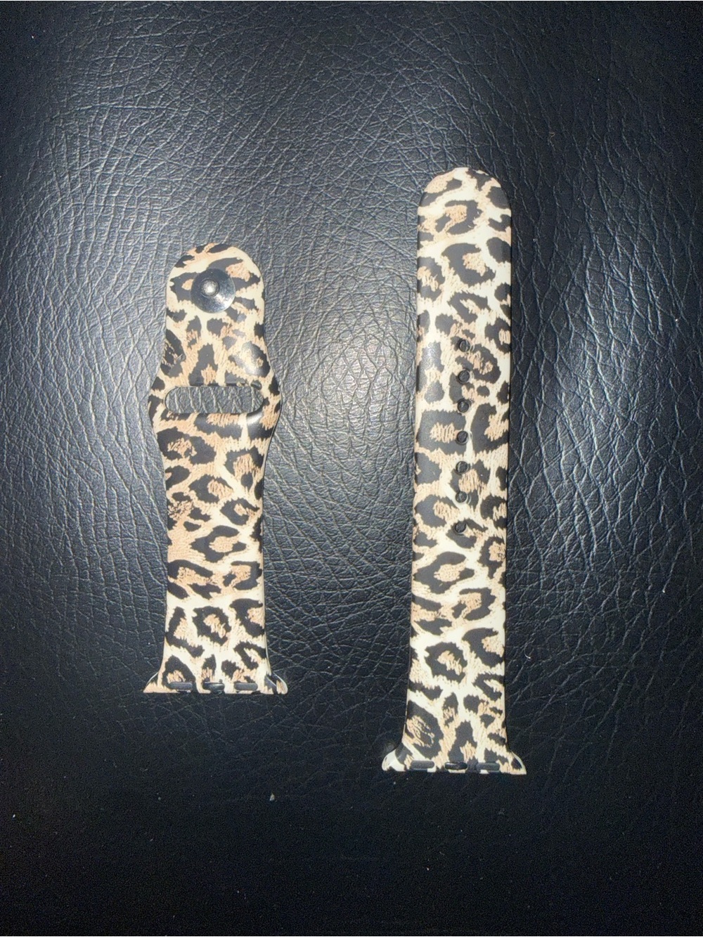 Leopard Print Silicone Watch Band for Women